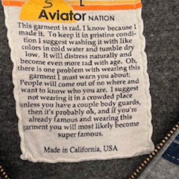 Aviator Nation 5 Stripe Hoodie - Gray - Large - Picture 6 of 7